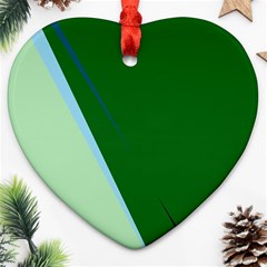 Green Design Ornament (heart)  by Valentinaart