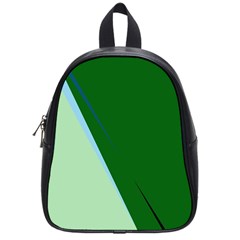 Green Design School Bags (small)  by Valentinaart