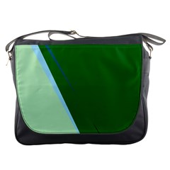 Green Design Messenger Bags by Valentinaart