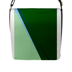 Green Design Flap Messenger Bag (l)  by Valentinaart