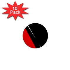 Black And Red Design 1  Mini Magnet (10 Pack)  by Valentinaart