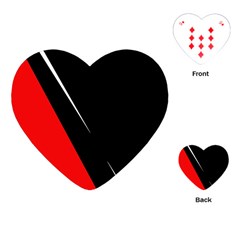 Black And Red Design Playing Cards (heart)  by Valentinaart