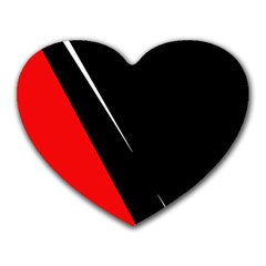 Black And Red Design Heart Mousepads by Valentinaart