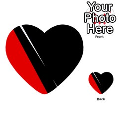 Black And Red Design Multi-purpose Cards (heart)  by Valentinaart