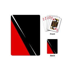 Black And Red Design Playing Cards (mini)  by Valentinaart