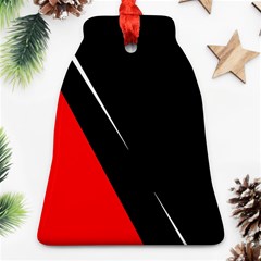 Black And Red Design Ornament (bell)  by Valentinaart