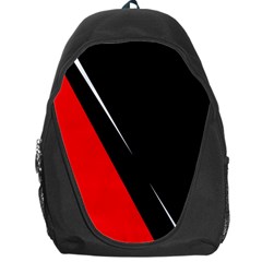 Black And Red Design Backpack Bag by Valentinaart