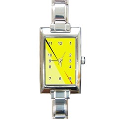 Yellow Design Rectangle Italian Charm Watch by Valentinaart