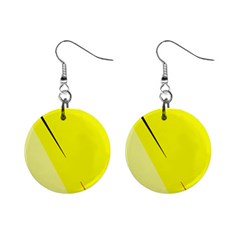 Yellow Design Mini Button Earrings by Valentinaart