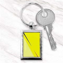 Yellow Design Key Chains (rectangle)  by Valentinaart