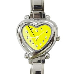 Yellow Design Heart Italian Charm Watch by Valentinaart