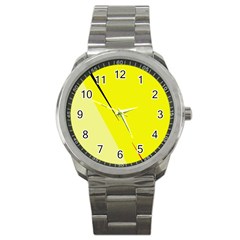 Yellow Design Sport Metal Watch by Valentinaart