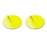 Yellow design Cufflinks (Oval) Front(Pair)