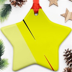 Yellow Design Star Ornament (two Sides)  by Valentinaart