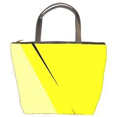 Yellow Design Bucket Bags by Valentinaart