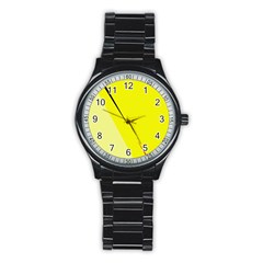 Yellow Design Stainless Steel Round Watch by Valentinaart