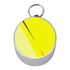 Yellow Design Mini Silver Compasses by Valentinaart