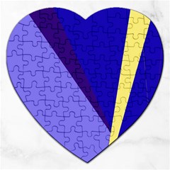 Geometrical Abstraction Jigsaw Puzzle (heart) by Valentinaart