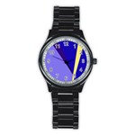 Geometrical abstraction Stainless Steel Round Watch Front