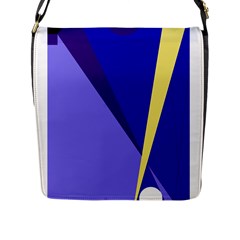 Geometrical Abstraction Flap Messenger Bag (l)  by Valentinaart