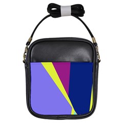 Geometrical Abstraction Girls Sling Bags by Valentinaart