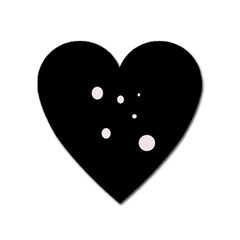 White Dots Heart Magnet by Valentinaart