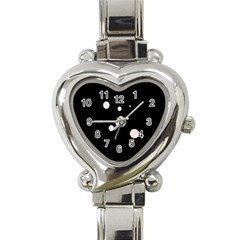 White Dots Heart Italian Charm Watch by Valentinaart