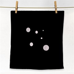 White Dots Face Towel by Valentinaart