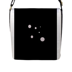 White Dots Flap Messenger Bag (l)  by Valentinaart