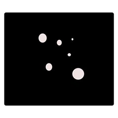 White Dots Double Sided Flano Blanket (small)  by Valentinaart