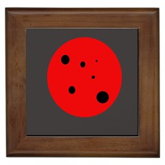 Red Circle Framed Tiles by Valentinaart