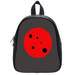 Red Circle School Bags (small)  by Valentinaart