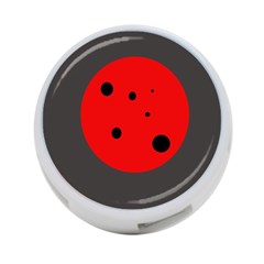 Red Circle 4-port Usb Hub (two Sides)  by Valentinaart