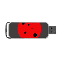 Red Circle Portable Usb Flash (two Sides) by Valentinaart