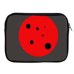 Red Circle Apple Ipad 2/3/4 Zipper Cases by Valentinaart