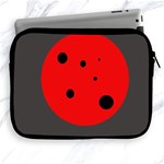 Red circle Apple iPad 2/3/4 Zipper Cases Front