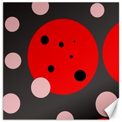 Red And Pink Dots Canvas 20  X 20   by Valentinaart