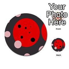 Red And Pink Dots Multi-purpose Cards (round)  by Valentinaart