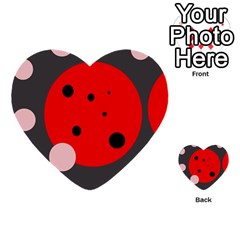 Red And Pink Dots Multi-purpose Cards (heart)  by Valentinaart