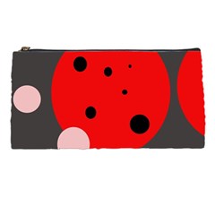 Red And Pink Dots Pencil Cases by Valentinaart