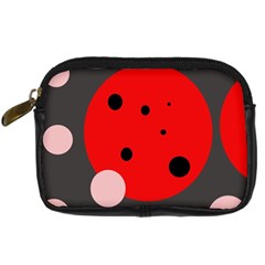 Red And Pink Dots Digital Camera Cases by Valentinaart