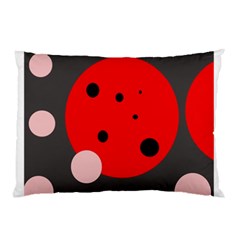 Red And Pink Dots Pillow Case (two Sides) by Valentinaart