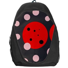 Red And Pink Dots Backpack Bag by Valentinaart