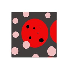 Red And Pink Dots Satin Bandana Scarf