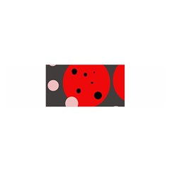 Red And Pink Dots Satin Scarf (oblong) by Valentinaart