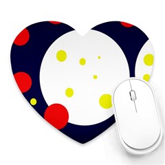 Abstract Moon Heart Mousepads by Valentinaart