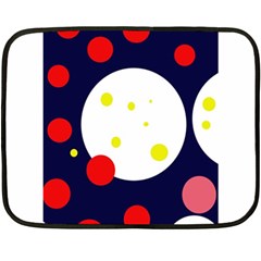 Abstract Moon Double Sided Fleece Blanket (mini)  by Valentinaart