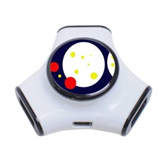 Abstract Moon 3-port Usb Hub by Valentinaart