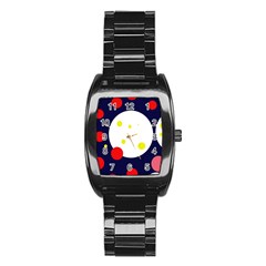 Abstract Moon Stainless Steel Barrel Watch by Valentinaart