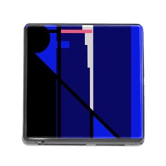 Blue Abstraction Memory Card Reader (square) by Valentinaart